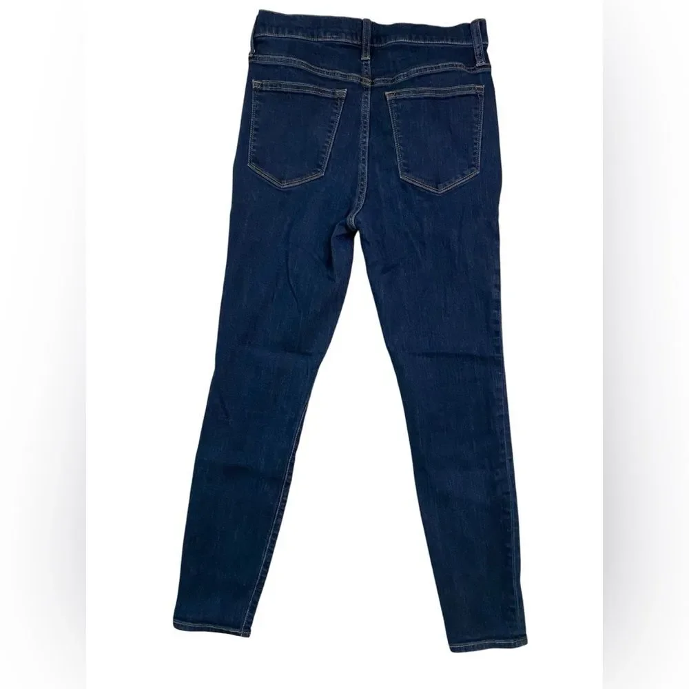 J. Crew Dark Wash 9 Inch Mid Rise Skinny Jeans